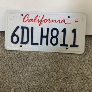 1995 California License Plate